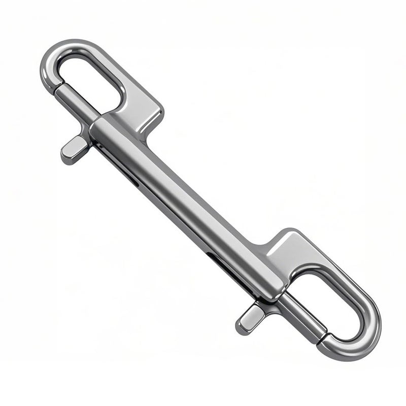 nerilee 2PCS Heavy Duty Double Ended Bolt Snap Stainless Steel Double Ended Snap Clips Double Eye Bolt Snap Hooks Buckle Chain Diving Clips (2) - Image 2